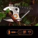 Акумулаторна лозарска телескопична ножица FISKARS eLopper Solo, 12+12V, 4.0Ah, Li-Ion, 32мм - small, 280198
