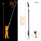 Акумулаторна лозарска телескопична ножица FISKARS eTree Pruner, 12+12V, 4.0Ah, Li-Ion, 32мм - small, 280202