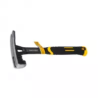 Чук зидарски TOPMASTER 0.450кг, с метална дръжка покрита с гума, антивибрационен