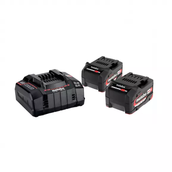 Комплект батерии и зарядно устройство METABO 18V ASC 145 + 2x5.2Ah Li-Power, 18V, 5.2Ah, Li-Ion