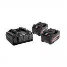 Комплект батерии и зарядно устройство METABO 18V ASC 145 + 2x5.2Ah Li-Power, 18V, 5.2Ah, Li-Ion - small