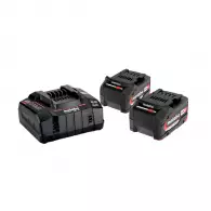 Комплект батерии и зарядно устройство METABO 18V ASC 145 + 2x5.2Ah Li-Power, 18V, 5.2Ah, Li-Ion
