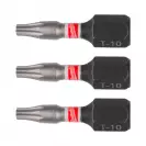 Накрайник MILWAUKEE Shockwave Impact Duty TORX 10x25мм 3броя, C6.3, 1/4