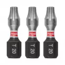 Накрайник MILWAUKEE Shockwave Impact Duty TORX 20x25мм 3броя, C6.3, 1/4