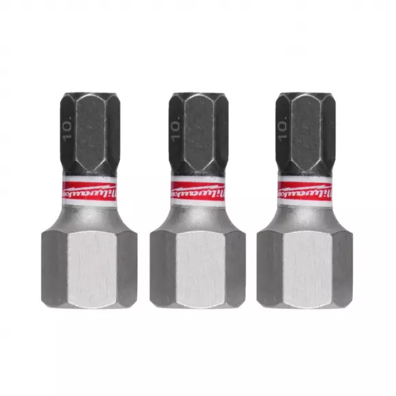 Накрайник шестограм MILWAUKEE Shockwave Impact Duty 10x25мм 3бр., C6.3