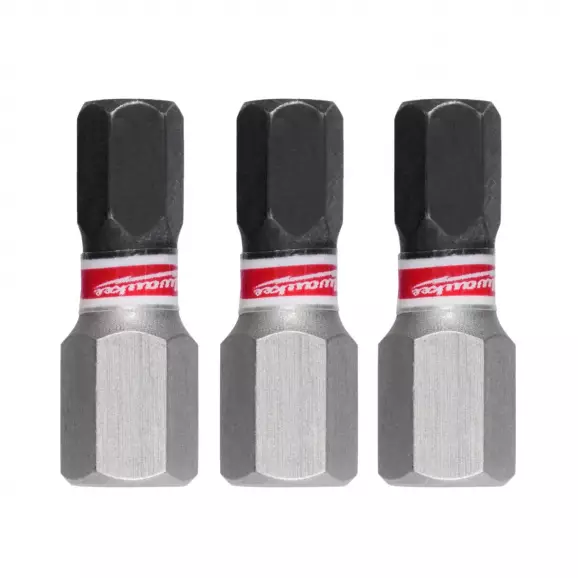 Накрайник шестограм MILWAUKEE Shockwave Impact Duty 8.0x25мм 3бр., C6.3