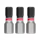 Накрайник шестограм MILWAUKEE Shockwave Impact Duty 8.0x25мм 3бр., C6.3 - small