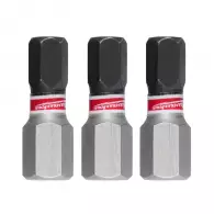 Накрайник шестограм MILWAUKEE Shockwave Impact Duty 8.0x25мм 3бр., C6.3