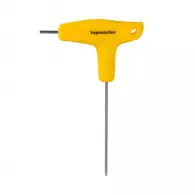 Отвертка шестостен с ябълка Т-образна TOPMASTER S2 3.0х133мм, двустранна, хромирана, CrV, еднокомпонентна дръжка