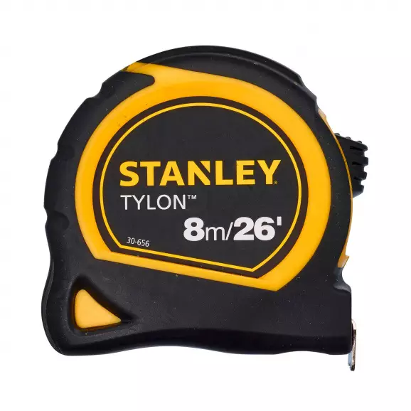 Ролетка пластмасов корпус STANLEY TYLON 8м x 25мм, гумирана, EC-клас 2