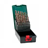 Свредла METABO 1.0-13мм 25части, за метал, HSS-Co 5%-кобалт, цилиндрична опашка