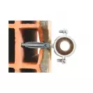 Скоба за тръби с шпилка и дюбел FRIULSIDER 50201 ф10мм, метална, 100бр. в кутия - small, 138474