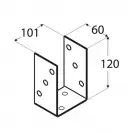 Планка за греда DOMAX PSO 100 101х60х120х4.0мм, поцинкована, 10бр. в опаковка - small, 282341