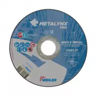 Диск карбофлексов WEILER METALYNX PRO 115х1.0х22.23мм, за рязане на неръждаема стомана