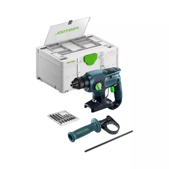 Акумулаторен перфоратор FESTOOL KHC-S 18-Basic-Set, 18V, Li-Ion, SDS-plus, 1.7J, безчетков