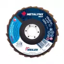 Диск ламелен за полиране WEILER METALYNX MAX POLISH 125 С Р80-150, за структурни стомани, кафяв - small