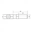 Длето плоско RENNSTEIG 28х500мм/HEX22, захват шестостен - small, 27595