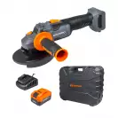 Акумулаторен ъглошлайф DAEWOO UNI-BAT DALAGBL20-125-K, 20V, 4.0Ah, Li-Ion, ф125мм - small