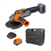 Акумулаторен ъглошлайф DAEWOO UNI-BAT DALAGBL20-125-K, 20V, 4.0Ah, Li-Ion, ф125мм