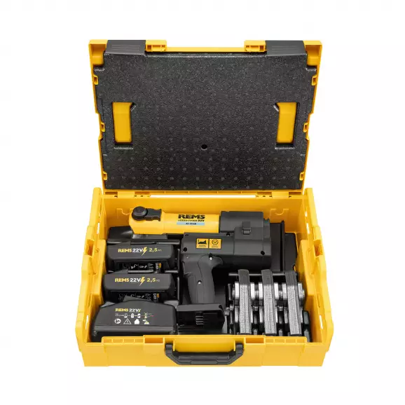 Акумулаторна радиална преса REMS Akku-Press 22V ACC Set V 15+18+22, 21.6V, 2.5Ah, Li-Ion, ф10-108мм