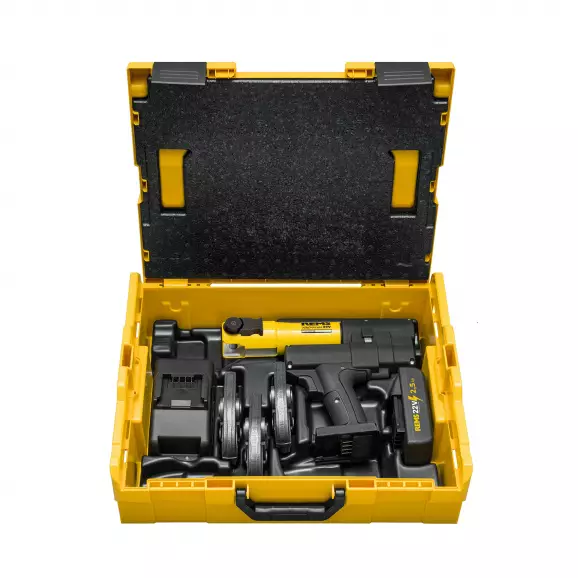 Акумулаторна радиална преса REMS Mini-Press ACC Set M 15+18+22 L-Boxx, 21.6V, 2.5Ah, Li-Ion, ф10-40мм
