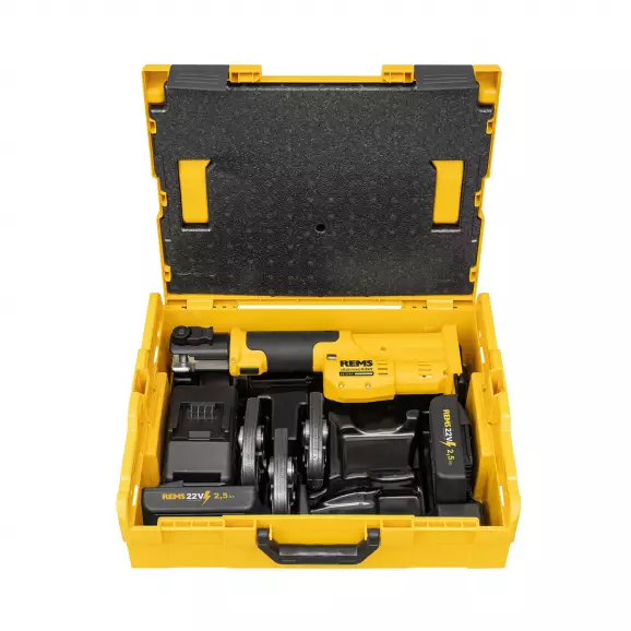 Акумулаторна радиална преса REMS Mini-Press S 22V ACC Basic Pack L-Boxx, 21.6V, 2.5Ah, Li-Ion, ф10-40мм