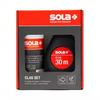 Чертилка зидарска комплект с боя SOLA CLAS SET B 30м, пластмасова, к-т със синя боя