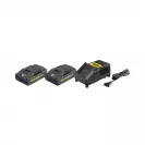 Комплект батерия и зарядно устройство REMS Power Pack 2x2.5Ah + FC 120 W, 22V, 2.5Ah, Li-Ion - small