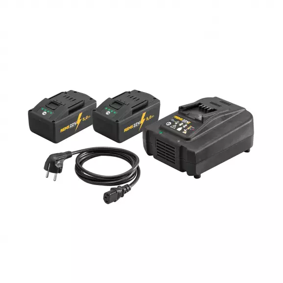 Комплект батерия и зарядно устройство REMS Power Pack 5.0Ah + SFC 290 W, 22V, 5.0Ah, Li-Ion