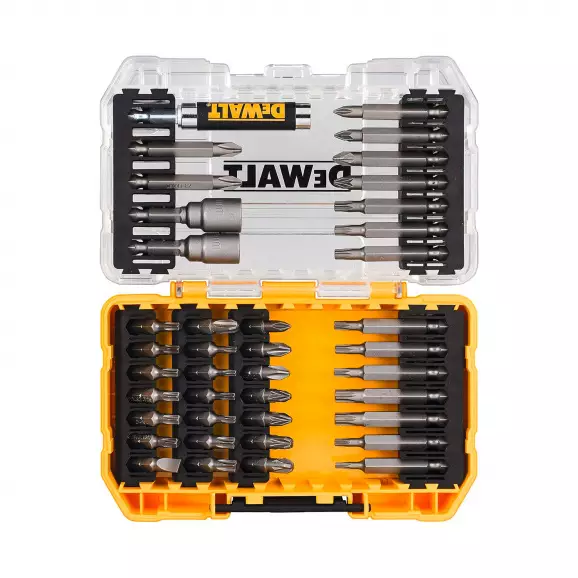 Комплект накрайници DEWALT DT70705-QZ 40части, PH, PZ, SB, T, с магнитен държач