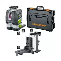 Линеен лазерен нивелир LASERLINER PowerLine-Laser G360P, 2 лазерни линии, точност 2mm/10m, автоматично