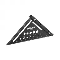 Мултифункционален прав ъгъл SOLA TDS 18 205x195, за измерване на ъгли, алуминий