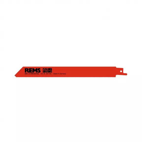 Нож за ел.ножовка REMS 200мм, метал, HSS-BiM, захват универсален