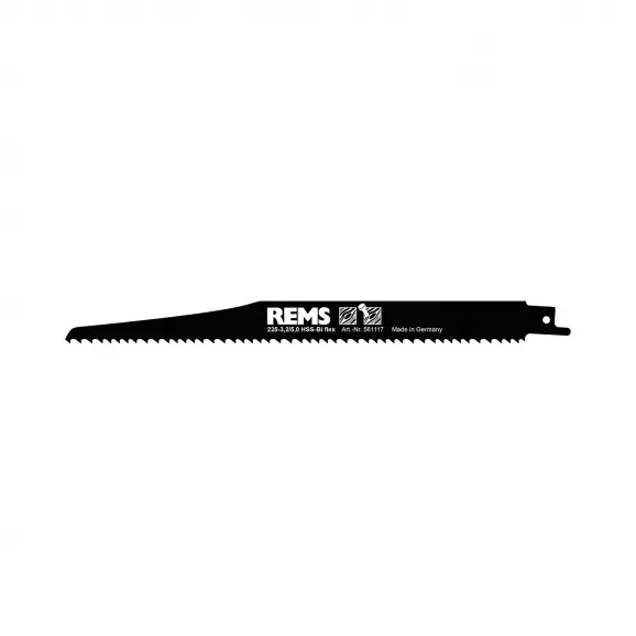 Нож за ел.ножовка REMS 225-3.2/5.0мм, дървесина, дървесина с пирони, HSS-BiM, захват универсален