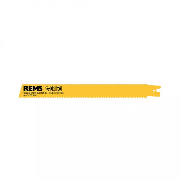 Нож за ел.ножовка REMS 260мм, метални тръби, HSS-BiM, захват универсален