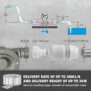 Помпа водна за бормашина WOLFCRAFT Pro Max, Q=50 l/min, H=30m, до - об/мин, 1/2-3/4