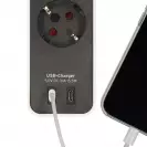 Разклонител BRENNENSTUHL 4гнезда/1.5м с ключ и 2 x USB C, с кабел 1.5м х 1.5мм2, бял/черен - small, 294800
