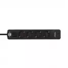 Разклонител BRENNENSTUHL 4гнезда/1.5м с ключ и 2 x USB C, с кабел 1.5м х 1.5мм2, бял/черен - small, 296253