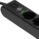 Разклонител BRENNENSTUHL 6гнезда/2.0м с ключ, USB C и USB A, с кабел 2.0м х 1.5мм2, черен - small, 294797