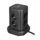 Разклонител BRENNENSTUHL 8гнезда/2.0м с ключ и 2 x USB A и 1 x USB C, с кабел 2.0м х 1.5мм2, черен - small, 301217
