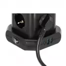 Разклонител BRENNENSTUHL 8гнезда/2.0м с ключ и 2 x USB A и 1 x USB C, с кабел 2.0м х 1.5мм2, черен - small, 301219