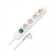 Разклонител BRENNENSTUHL Comfort-Line 4гнезда/2.0м с ключ, с кабел 2.0м х 1.5мм2, бял