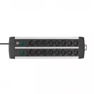 Разклонител BRENNENSTUHL Premium-Alu-Line 16гнезда/3.0м с ключ, с кабел 3.0м, черен - small, 290518