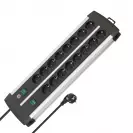 Разклонител BRENNENSTUHL Premium-Alu-Line 16гнезда/3.0м с ключ, с кабел 3.0м, черен - small