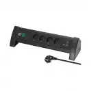 Разклонител BRENNENSTUHL Premium-Line 4гнезда/3.0м с ключ и USB A и USB C, с кабел 1.8м, черен - small