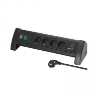 Разклонител BRENNENSTUHL Premium-Line 4гнезда/3.0м с ключ и USB A и USB C, с кабел 1.8м, черен