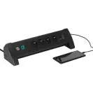 Разклонител BRENNENSTUHL Premium-Line 4гнезда/3.0м с ключ и USB A и USB C, с кабел 1.8м, черен - small, 290527
