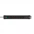 Разклонител BRENNENSTUHL Premium-Line 6гнезда/3.0м с ключ и USB A и 2 x USB C, с кабел 3.0м, черен - small, 295760