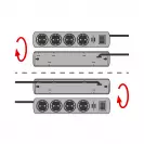 Разклонител BRENNENSTUHL Primera-Line 10гнезда/3.0м с ключ, с кабел 3.0м, черен - small, 290517
