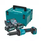Шлайф прав акумулаторен MAKITA GD001GM201, 40V, 4.0Ah, Li-Ion, ф6мм - small